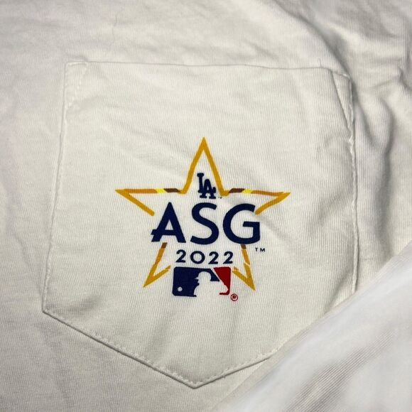 2022 MLB All Star Game Johnnie-O White Long Sleeve Shirt Hooded Men’s Size S - Picture 2 of 7